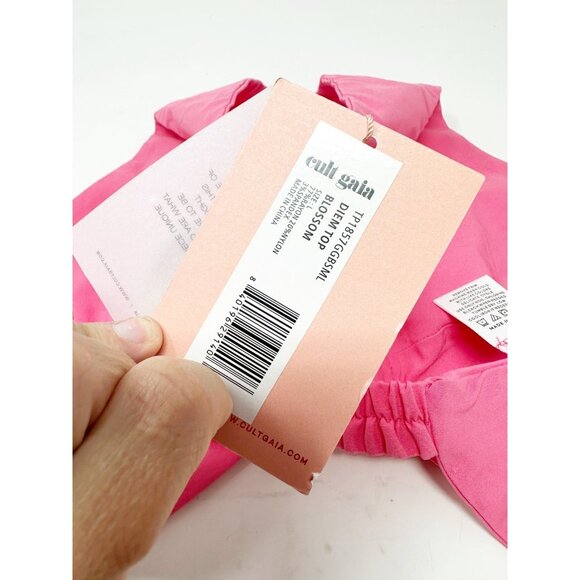 Cult Gaia Diem Top Halter Neck Open Back Front Gold Tone Hook Blossom Large - Picture 5 of 9